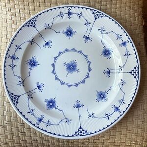 FURNIVALS  LIMITED PATTERN BLUE FLOWER PLATTER 14”